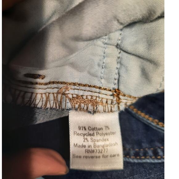 SO Teens Super High Rise Jegging Jeans Size 3/28 Dark Wash Button Fly Stretch - Picture 8 of 13